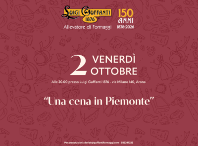 Cena: "Una cena in Piemonte" - Venerdì 2 ottobre